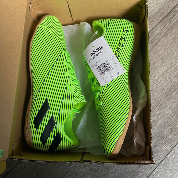 Adidas Green/Black Nemeziz 19.4 indoor Soccer Shoes Size 8 - Picture 4 of 5